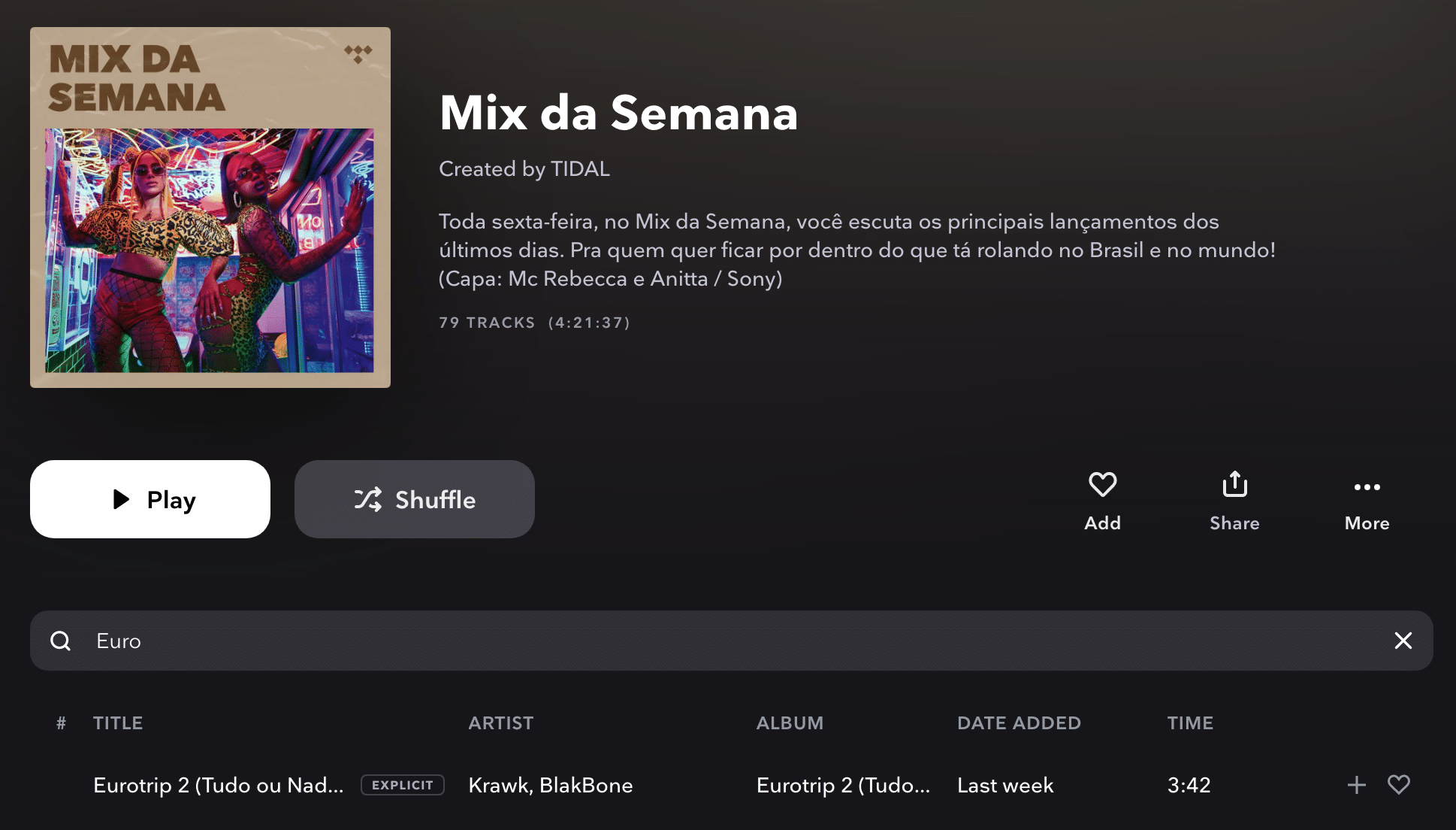 mix da semana playlist