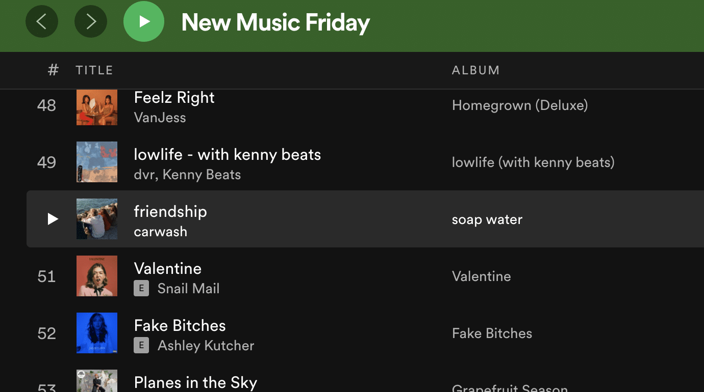 new music friday playlist