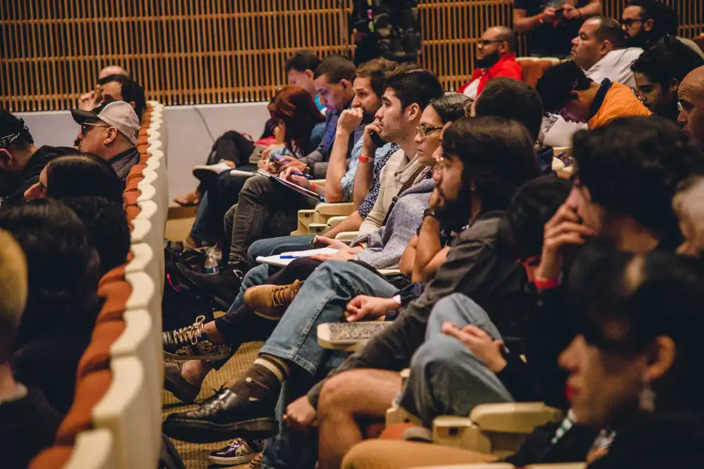 Crowd sitting