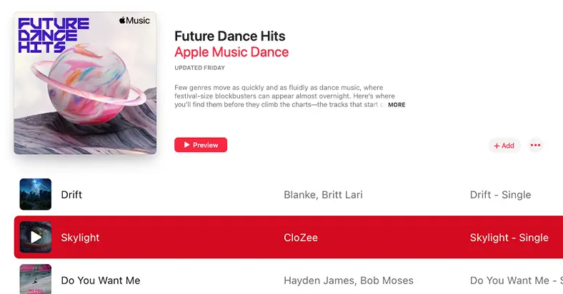 Apple Future Dance Hits